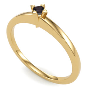 Abigail sárga arany eljegyzesi gyűrű