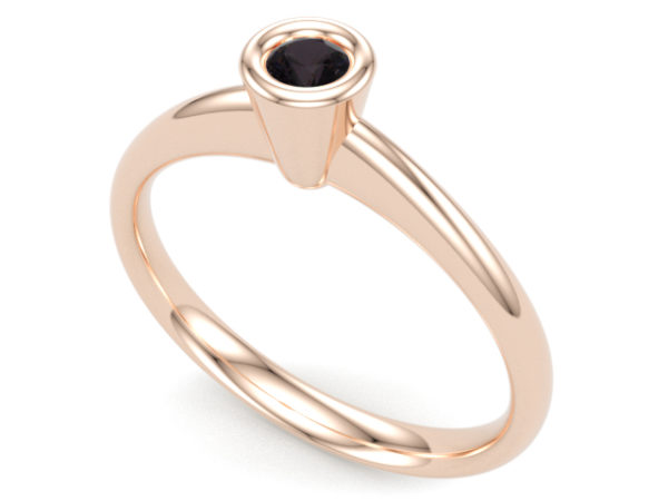 Cluandelier rozé arany eljegyzési gyűrű