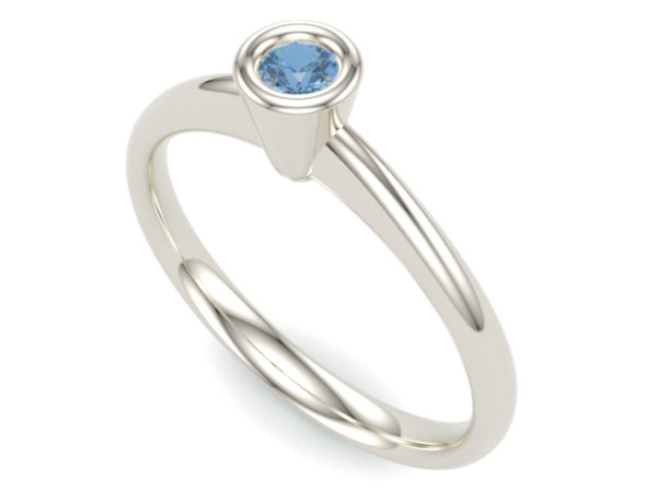 Bleu fehérarany eljegyzési gyűrű
