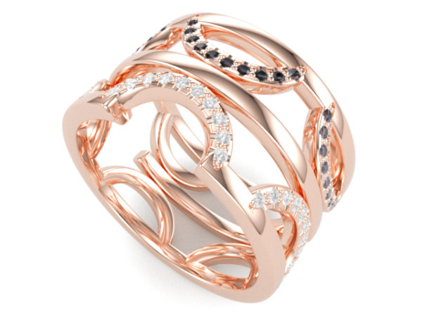 Chima rozé arany eljegyzési gyűrű