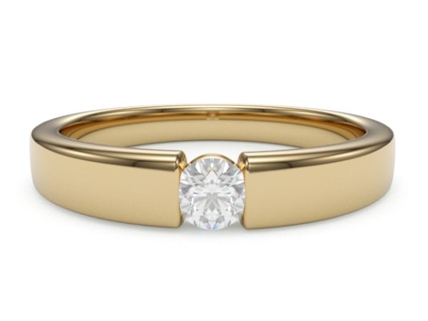 Laulaba Sárga arany eljegyzési gyűrű (102)