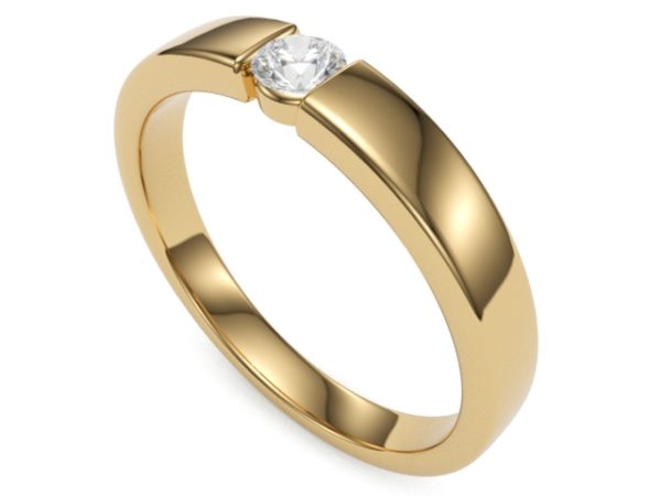 Laulaba Sárga arany eljegyzési gyűrű (102) 2