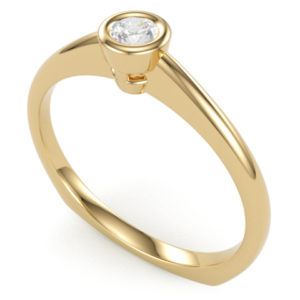 Lucia sárga arany eljegyzési gyűrű