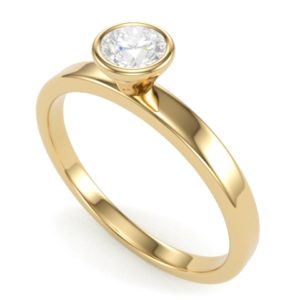 Rossana sárga arany eljegyzési gyűrű