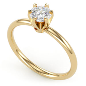 Vittoria sárga arany eljegyzési gyűrű
