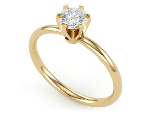 Vittoria sárga arany eljegyzési gyűrű