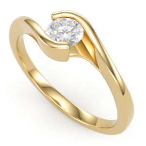 Celestina sárga arany eljegyzési gyűrű (232)-2