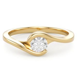 Celestina sárga arany eljegyzési gyűrű (232)