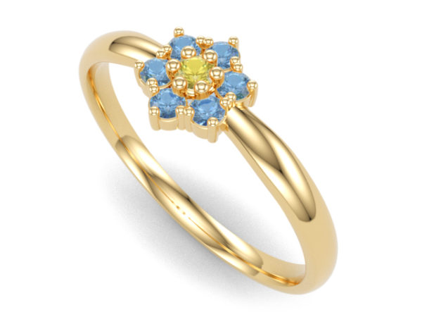 Hailee sárga arany eljegyzési gyűrű