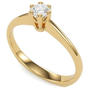 Ida sárga arany eljegyzési gyűrű