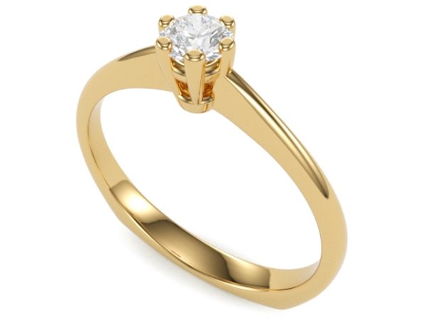 Ida sárga arany eljegyzési gyűrű