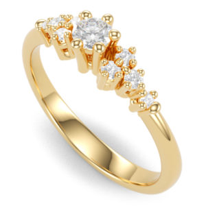 Ivana sárga arany eljegyzési gyűrű