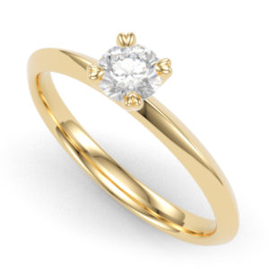 Kristen sárga arany eljegyzési gyűrű