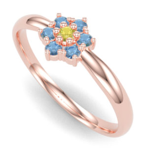 Maya rozé arany eljegyzési gyűrű