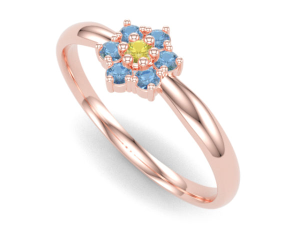 Maya rozé arany eljegyzési gyűrű