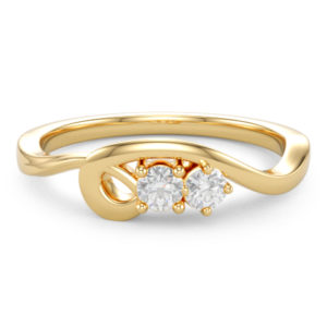 Padma sárga arany eljegyzési gyűrű