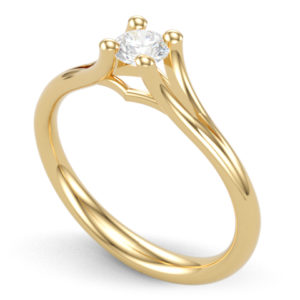 Rosamund sárga arany eljegyzési gyűrű