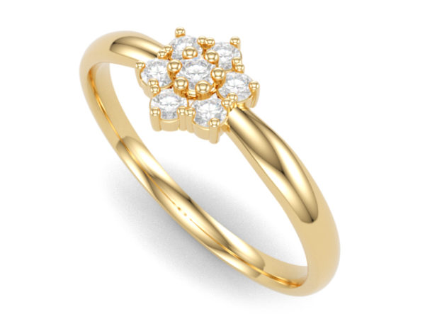 Sifra sárga arany eljegyzési gyűrű