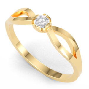Edith sárga arany eljegyzési gyűrű 2