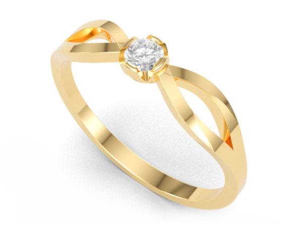 Edith sárga arany eljegyzési gyűrű 2