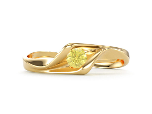 Ciara sárga arany eljegyzési gyűrű 2