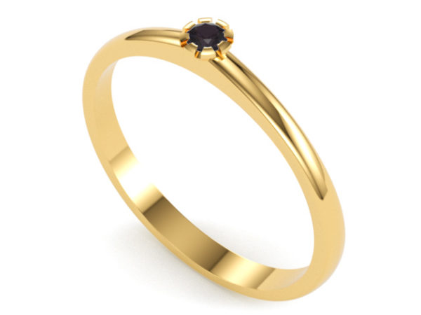 Karolina sárga arany eljegyzési gyűrű