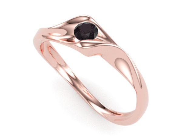 Serenity rozé arany eljegyzési gyűrű 2