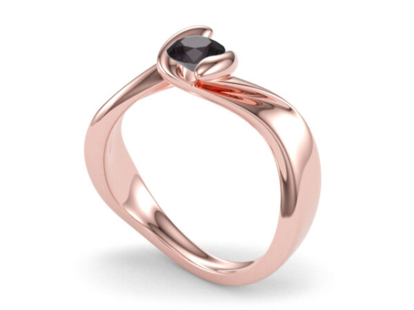Diamonique rozé arany eljegyzési gyűrű 1