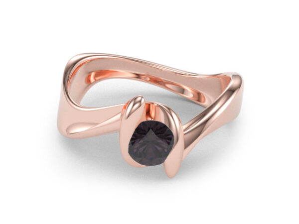 Diamonique rozé arany eljegyzési gyűrű 4