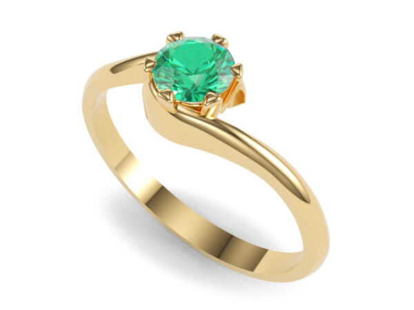 Theodora sárga arany eljegyzési gyűrű 1