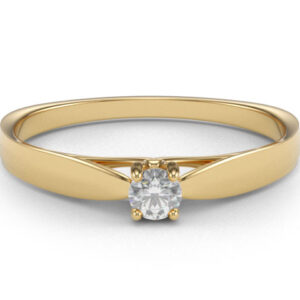 Claudette sárga arany eljegyzési gyűrű 2