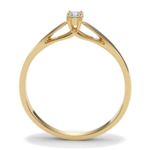 Claudette sárga arany eljegyzési gyűrű 3