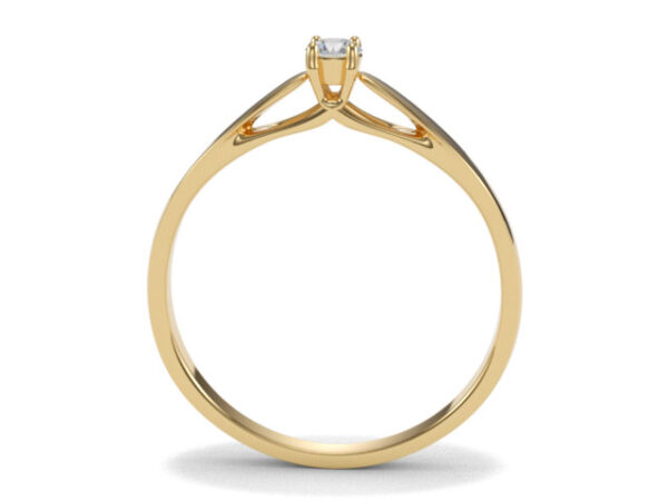 Claudette sárga arany eljegyzési gyűrű 3