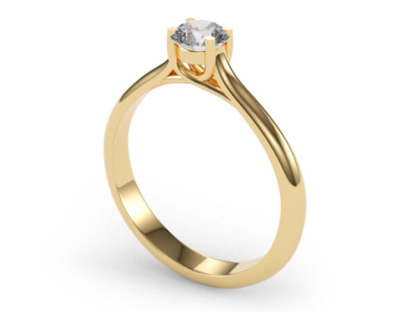 Evelin sárga arany eljegyzési gyűrű 2