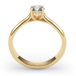 Evelin sárga arany eljegyzési gyűrű