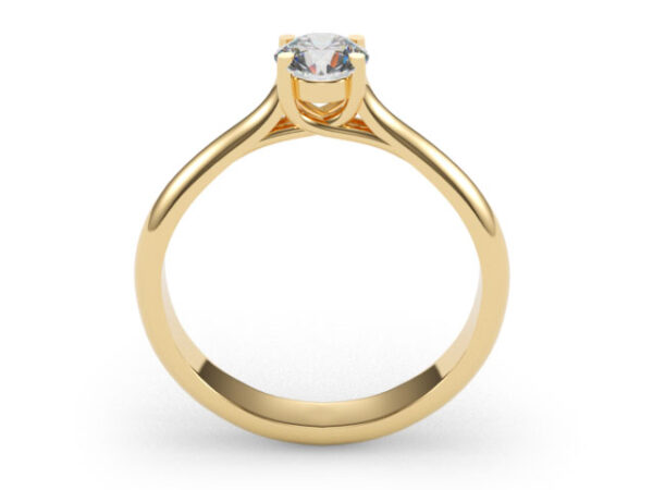 Evelin sárga arany eljegyzési gyűrű