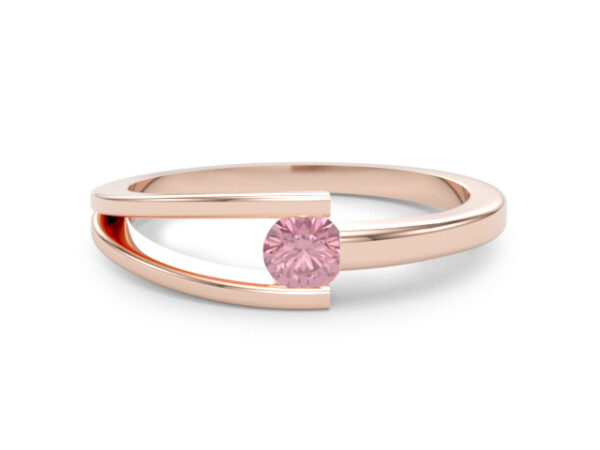 Mina rozé arany eljegyzési gyűrű