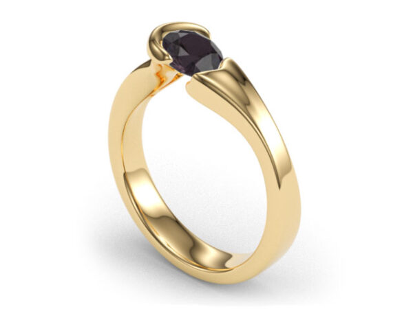Savoia sárga arany eljegyzési gyűrű