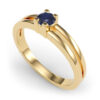 Daria sárga arany eljegyzési gyűrű
