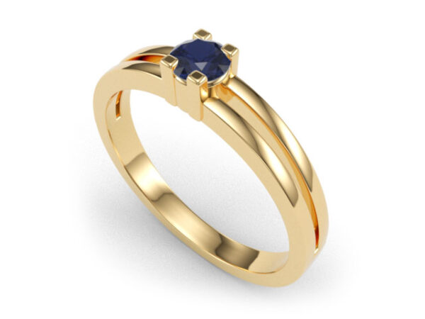 Daria sárga arany eljegyzési gyűrű