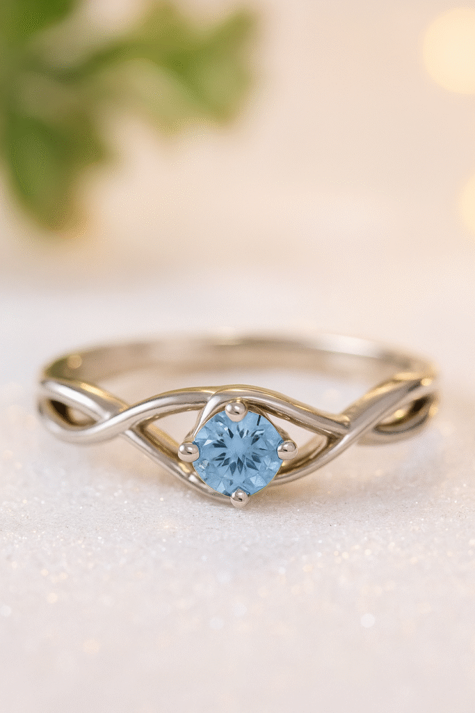 Dorothy fehérarany eljegyzési gyűrű