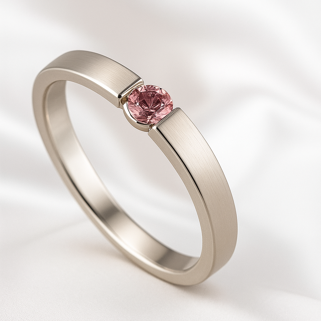 Adrina fehérarany rózsaszín gyémánt eljegyzési gyűrű