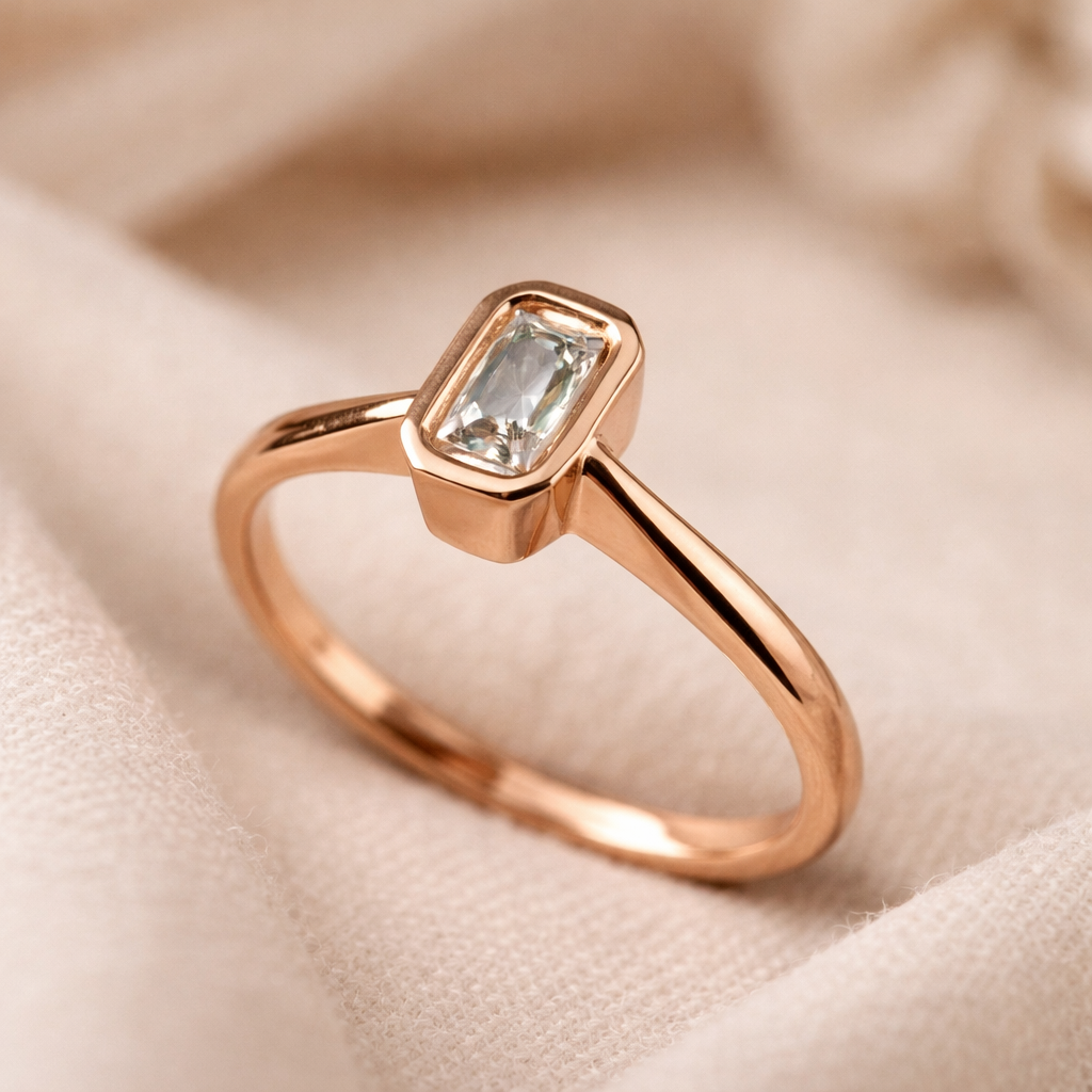 Rythmé arany eljegyzési gyűrű