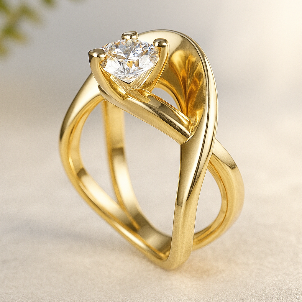 Sydney arany eljegyzési gyűrű